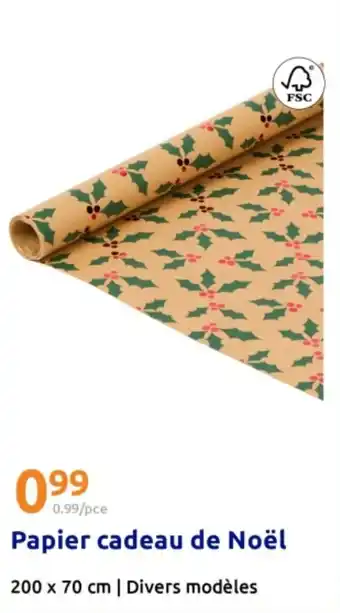 Action Papier cadeau de Noël offre