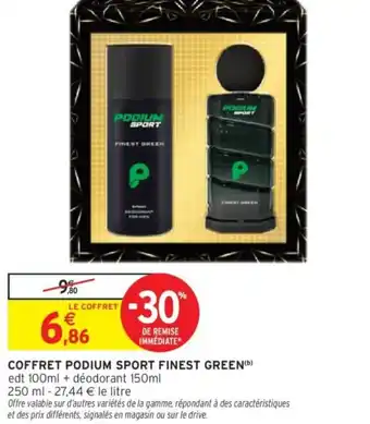 Intermarché Coffret podium sport finest green offre