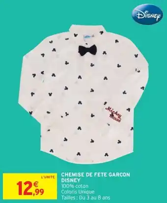 Intermarché Chemise de fete garcon disney offre
