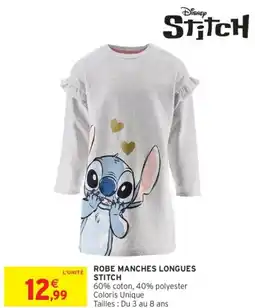 Intermarché Robe manches longues stitch offre