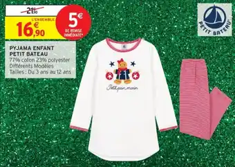 Intermarché Pyjama enfant petit bateau offre