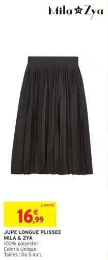 Intermarché Jupe longue plissee mila & zya offre