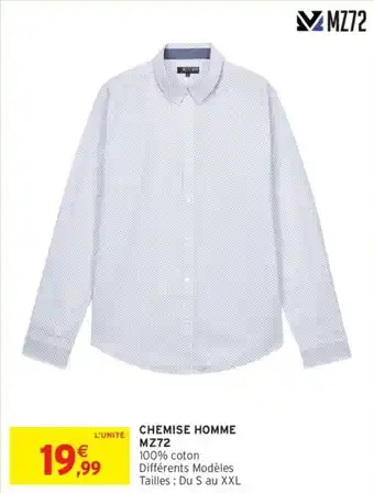 Intermarché Chemise homme mz72 offre
