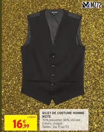 Intermarché Gilet de costume homme mz72 offre