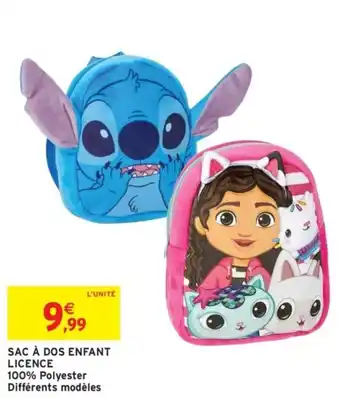Intermarché Sac à dos enfant licence offre