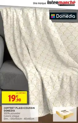 Intermarché Coffret plaid+coussin domedia offre