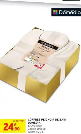 Intermarché Coffret peignoir de bain domédia offre