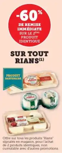 Super U SUR TOUT RIANS offre