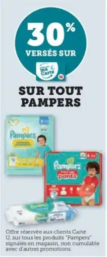Super U SUR TOUT PAMPERS offre