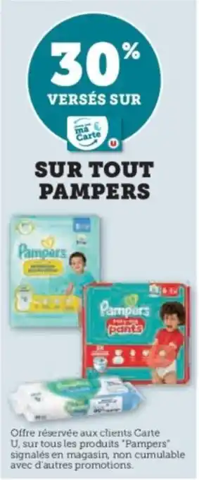 Super U SUR TOUT PAMPERS offre