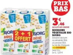 Super U Boissons vegetales bio bjorg offre