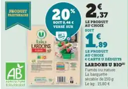Super U Lardons u bio offre