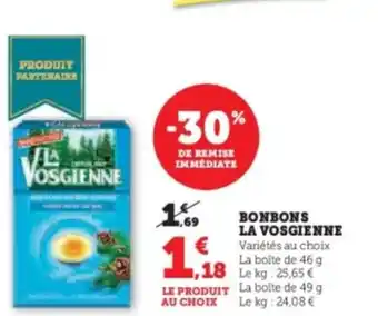 Super U Bonbons la vosgienne offre