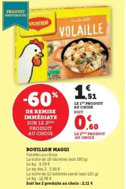 Super U Bouillon maggi offre