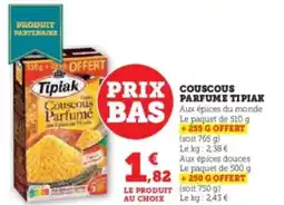 Super U Couscous parfume tipiak offre