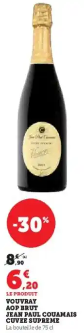 Super U Vouvray aop brut offre