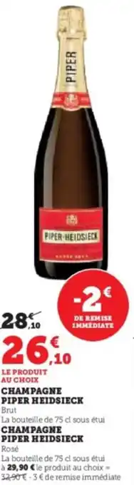 Super U Champagne piper heidsieck offre