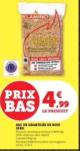 Super U Sac de granulés de bois offre