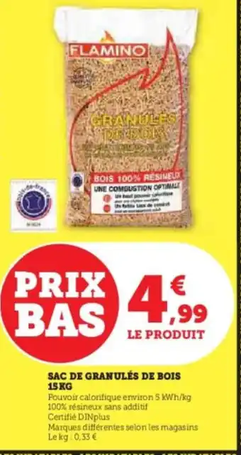 Super U Sac de granulés de bois offre
