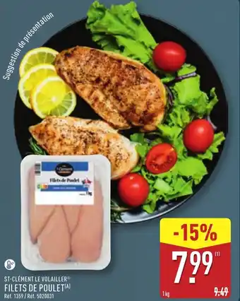 ALDI St-clément le volailler filets de poulet offre
