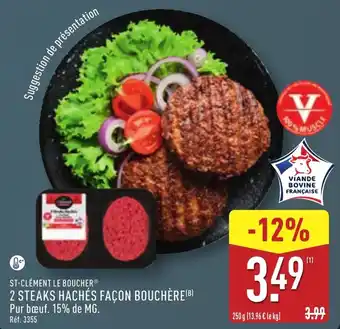 ALDI 2 steaks hachés façon bouchère offre