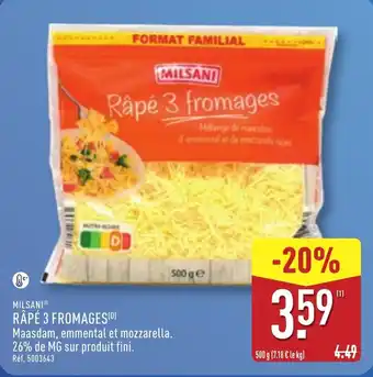 ALDI Râpé 3 fromages offre