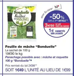 Monoprix BONDUELLE Feuille de mâche offre