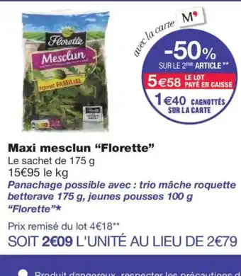 Monoprix FLORETTE Maxi mesclun offre