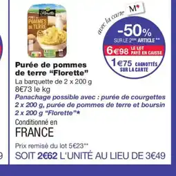 Monoprix FLORETTE Purée de pommes de terre offre