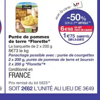 Monoprix FLORETTE Purée de pommes de terre offre