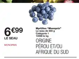 Monoprix MONOPRIX Myrtilles offre