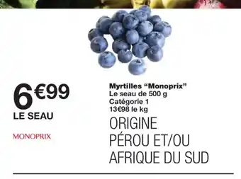 Monoprix MONOPRIX Myrtilles offre