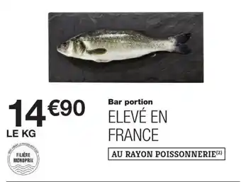 Monoprix Bar portion offre