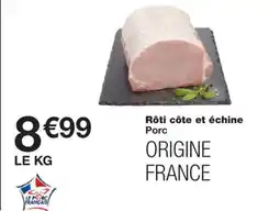 Monoprix Rôti côte et échine Porc offre