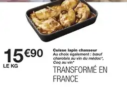 Monoprix Cuisse lapin chasseur offre