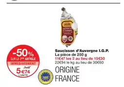 Monoprix Saucisson d'Auvergne I.G.P. offre