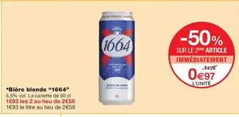 Monoprix 1664 Bière blonde offre