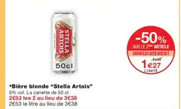 Monoprix STELLA ARTOIS Bière blonde offre