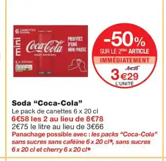 Monoprix COCA-COLA Soda offre