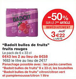 Monoprix BADOIT bulles de fruits fruits rouges offre