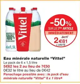 Monoprix VITTEL Eau minérale naturelle offre