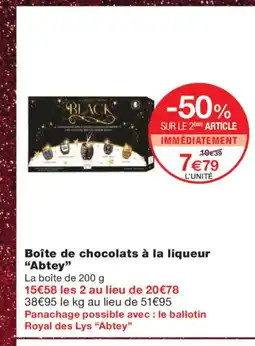 Monoprix ABTEY Boîte de chocolats à la liqueur offre