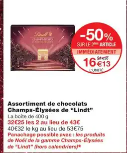 Monoprix LINDT Assortiment de chocolats Champs-Élysées offre
