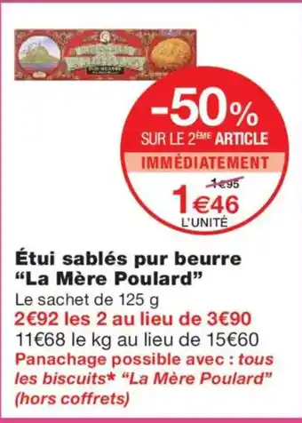 Monoprix LA MÈRE POULARD Étui sablés pur beurre offre