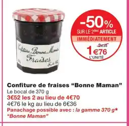Monoprix BONNE MAMAN Confiture de fraises offre
