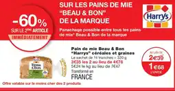 Monoprix HARRYS Pain de mie Beau & Bon céréales et graines offre