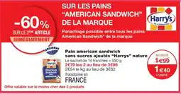 Monoprix HARRY'S Pain american sandwich sans sucres ajoutés offre