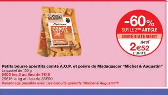 Monoprix MICHEL & AUGUSTIN Petits beurre apéritifs comté A.O.P. et poivre de Madagascar offre