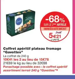 Monoprix GAVOTTES Coffret apéritif plateau fromage offre