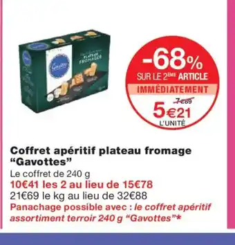 Monoprix GAVOTTES Coffret apéritif plateau fromage offre